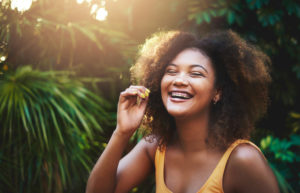 Traveling with braces woman smiling 